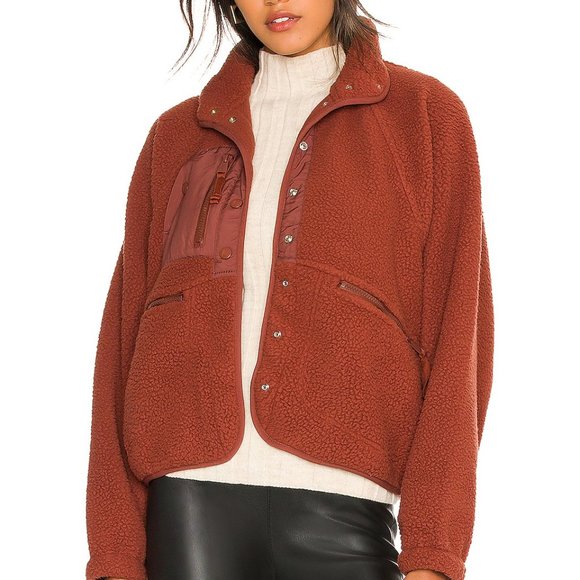 ✨ Free People HIT THE SLOPES JACKET size L - Picture 1 of 6